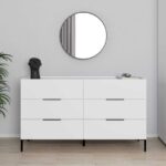 Συρταριέρα SFN-1760-DD Oryana Λευκή 140x81x44cm - Image 2