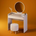 Τουαλέτα- μπουντουάρ TMU-701-VV Curve Λευκό του πάγου 90x142x47cm - Image 2