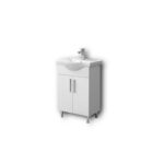 Σετ Έπιπλο Μπάνιου SIENA WHITE 55 9SSI055GL0W Πάγκο 51x34x83cm - Image 5