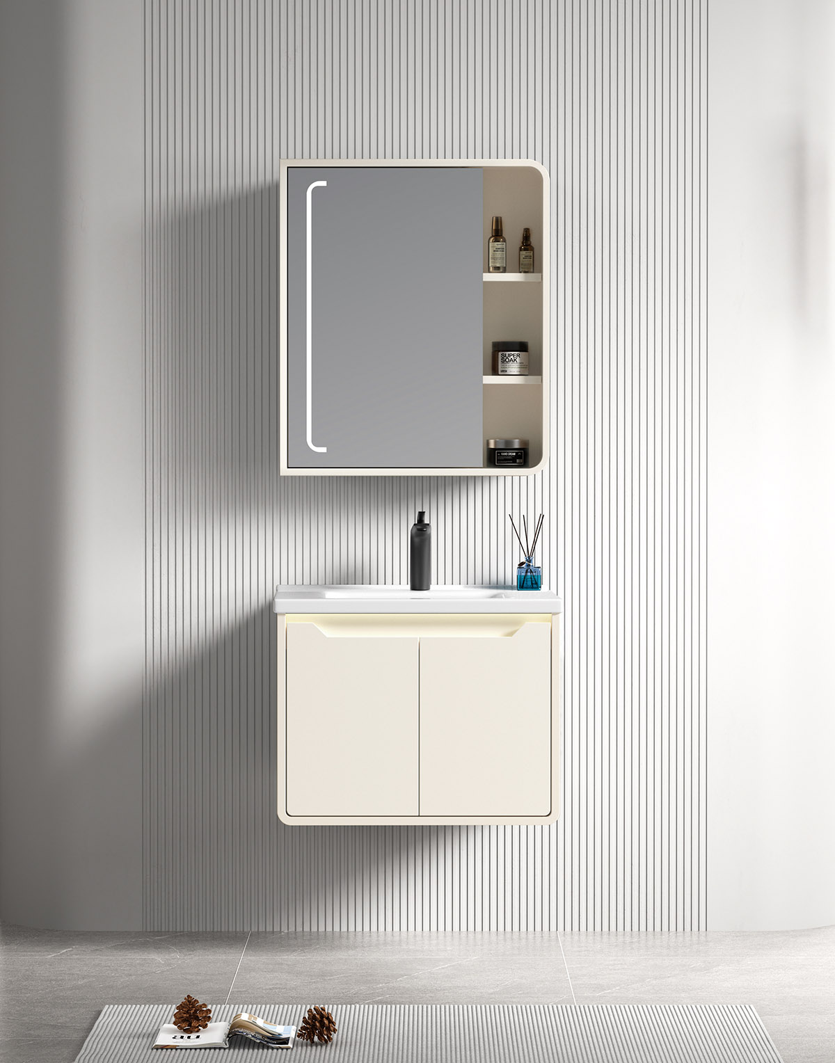 ECHO-60-70 ΣΕΤ ΜΠΑΝΙΟΥ ECHO 70cm χρ.SOFT LEMON - Image 1