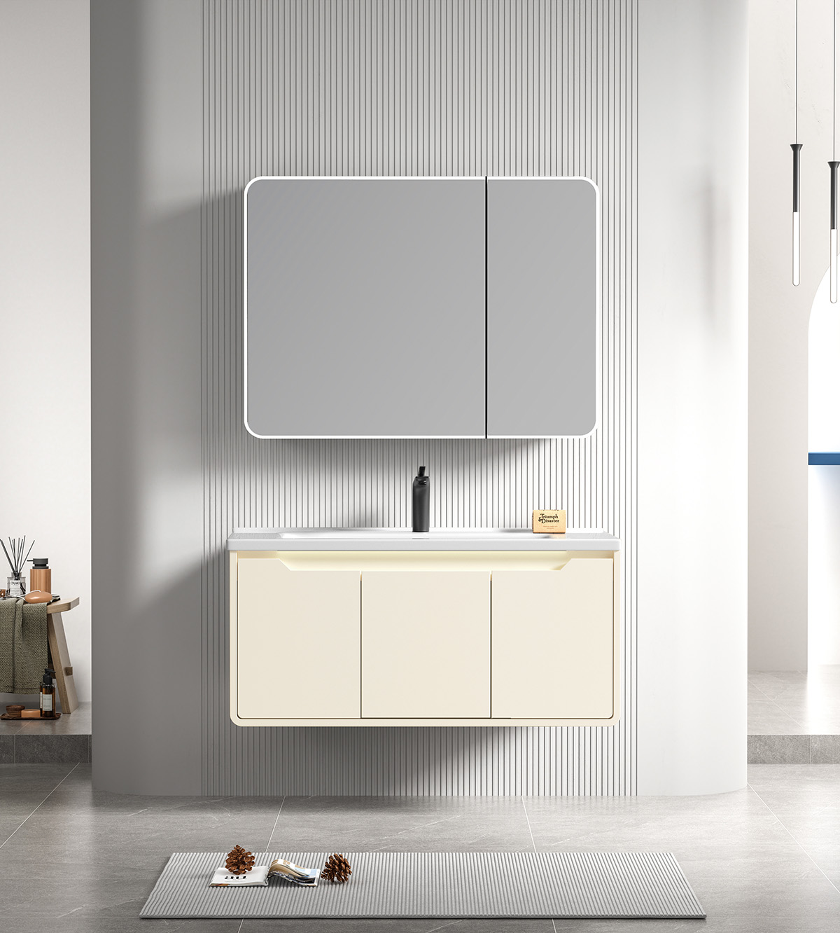 ECHO-90-100 ΣΕΤ ΜΠΑΝΙΟΥ ECHO 90cm χρ.SOFT LEMON - Image 1