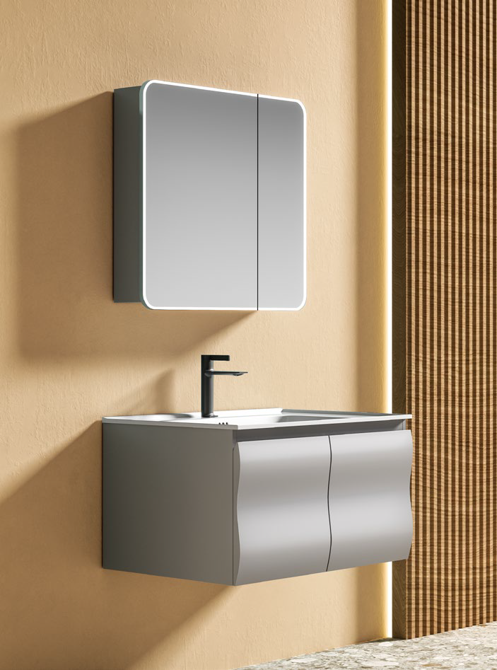 HERA-80 ΣΕΤ ΜΠΑΝΙΟΥ HERA 80cm χρ.LIGHT GREY ΠΟΛΥΑΙΘΥΛΕΝΙΟ (HDPE High Density) - Image 1