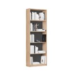 Βιβλιοθήκη KTP-350-FF Trendline Φυσικό Florida 64x182x26cm