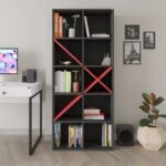 Βιβλιοθήκη KTP-910-AK Gaming Ανθρακί 75x188x30cm - Image 2