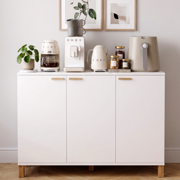 Μπουφές Oslo OL16-W Λευκός 120x85x40cm