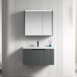 ΣΕΤ ΕΠΙΠΛΟΥ ΜΠΑΝΙΟΥ OPHELIA 80cm χρ.CARBON GREY,  ΠΟΛΥΑΙΘΥΛΕΝΙΟ (HDPE High Density)