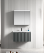 ΣΕΤ ΕΠΙΠΛΟΥ ΜΠΑΝΙΟΥ OPHELIA 80cm χρ.CARBON GREY,  ΠΟΛΥΑΙΘΥΛΕΝΙΟ (HDPE High Density)