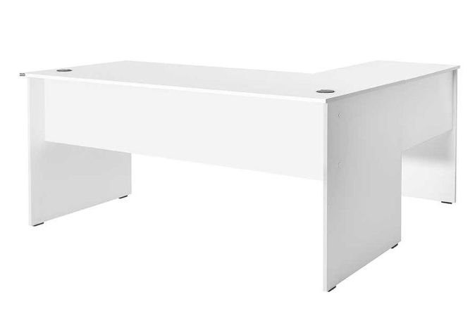 RMS-320-DD-1ba Γραφείο RMS-320-DD γωνιακό Rio Λευκό 160x75x144cm - Image 1