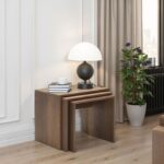 Σετ τραπεζάκια Ζιγκόν SHP-103-OO Καρυδί Oslo 55x47x40cm