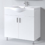 Σετ Έπιπλο Μπάνιου SIENA WHITE 90 9SSI090GL0W Πάγκο 90x34x83cm - Image 3