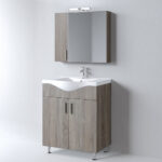 Σετ Έπιπλο Μπάνιου SIENA SONOMA DARK 75 9SSI075SD0W Πάγκο 72x34x83cm - Image 2