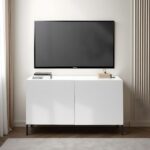 Έπιπλο Τηλεόρασης TVC-722-DD Roma Λευκό 120x70x43cm - Image 2