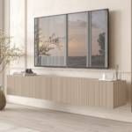 Επιτοίχιο έπιπλο τηλεόρασης LN2-CO Καζμίρ 180x30x32cm - Image 2