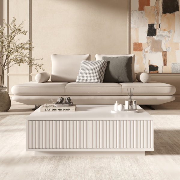 Τραπεζάκι LN4-W Λευκό 90x29x60cm