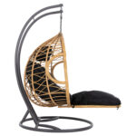 ΔΙΠΛΗ ΚΡΕΜΑΣΤΗ ΦΩΛΙΑ ME ΥΠΟΠΟΔΙΟ GRACIE HM5754.02 ΜΠΕΖ ΣΥΝΘ.RATTAN-ΓΚΡΙ ΜΕΤΑΛ.ΣΚΕΛΕΤΟΣ Φ120x200Υεκ - Image 4