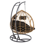 ΔΙΠΛΗ ΚΡΕΜΑΣΤΗ ΦΩΛΙΑ ME ΥΠΟΠΟΔΙΟ GRACIE HM5754.02 ΜΠΕΖ ΣΥΝΘ.RATTAN-ΓΚΡΙ ΜΕΤΑΛ.ΣΚΕΛΕΤΟΣ Φ120x200Υεκ - Image 5