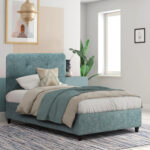 ΚΡΕΒΑΤΙ DOLORES LIGHT GREEN HM648.27 ΓΙΑ ΣΤΡΩΜΑ 120x200 εκ. - Image 2