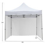 GAZEBO ΕΠΑΓΓΕΛΜΑΤΙΚΟ ΒΑΡΕΩΣ ΤΥΠΟΥ CRESSEN HM21097.01 ΠΤΥΣΣΟΜΕΝΟ ΑΛΟΥΜΙΝΙΟΥ 3x3x3,4Yεκ - Image 2