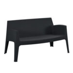 ΚΑΝΑΠΕΣ 2-ΘΕΣΙΟΣ ΠΟΛΥΠΡΟΠΥΛΕΝΙΟΥ SLEEK HM6366.02 ΧΡΩΜΑ ΜΑΥΡΟ 133x68x73Υεκ.