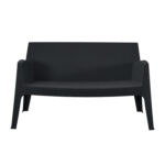 ΚΑΝΑΠΕΣ 2-ΘΕΣΙΟΣ ΠΟΛΥΠΡΟΠΥΛΕΝΙΟΥ SLEEK HM6366.02 ΧΡΩΜΑ ΜΑΥΡΟ 133x68x73Υεκ. - Image 3