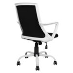 ΚΑΡΕΚΛΑ ΓΡΑΦΕΙΟΥ MALFOI HM1053.01 ΜΑΥΡO MESH & ΠΟΔΙ ΜΕΤΑΛΛΙΚΟ 58x59x103 εκ. - Image 5