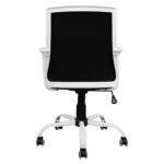 ΚΑΡΕΚΛΑ ΓΡΑΦΕΙΟΥ MALFOI HM1053.01 ΜΑΥΡO MESH & ΠΟΔΙ ΜΕΤΑΛΛΙΚΟ 58x59x103 εκ. - Image 6