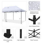 ΚΙΟΣΚΙ/GAZEBO MATTHEW HM6312 ΠΤΥΣΣΟΜΕΝΟ-ΣΚΕΛΕΤΟΣ ΜΕΤΑΛ.ΜΑΥΡΟΣ-ΛΕΥΚΟ ΥΦΑΣΜΑ 300x600x310Yεκ - Image 6