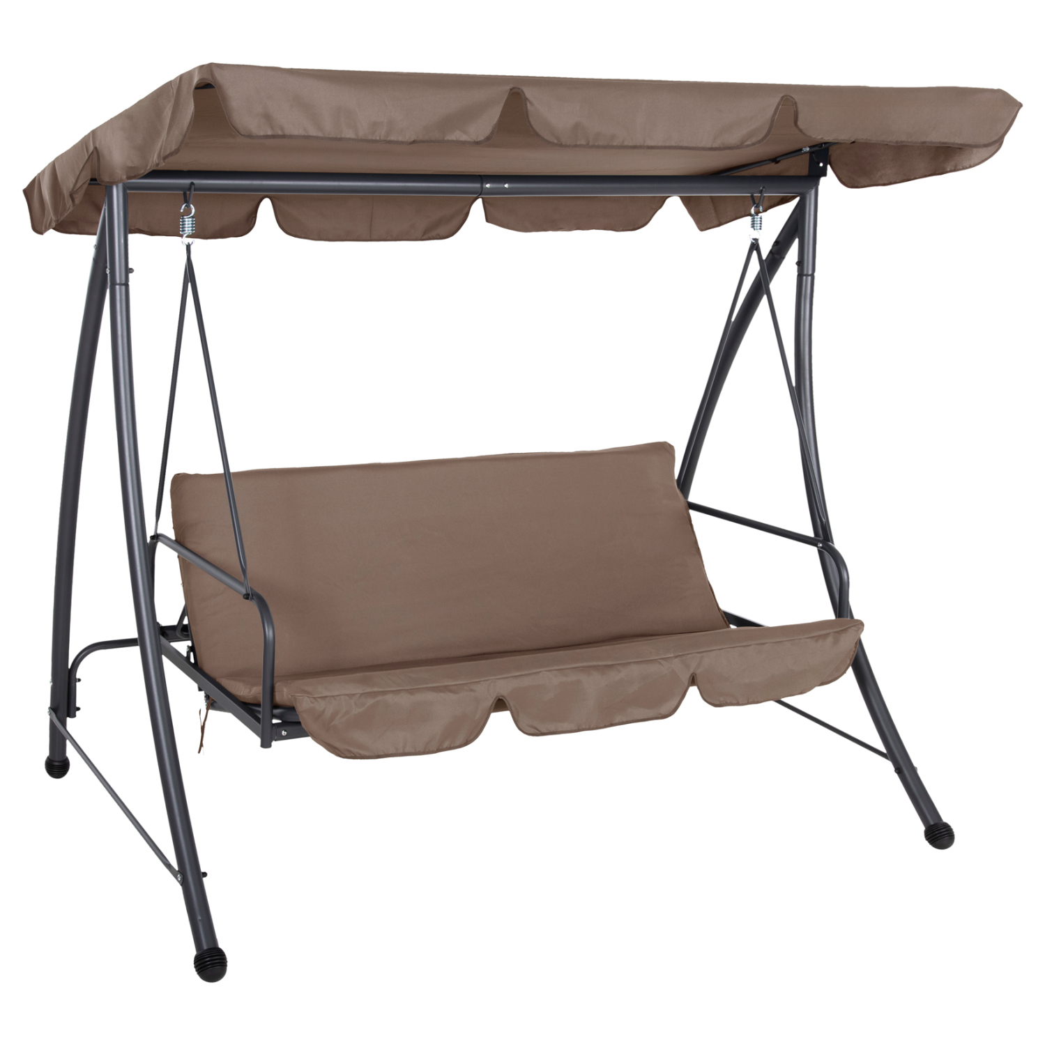 koynia-krebati-3thesia-fb9598002-metallo ΚΟΥΝΙΑ-ΚΡΕΒΑΤΙ 3ΘΕΣΙΑ LIKID HM5980.02 ΜΕΤΑΛΛΟ ΓΚΡΙ-ΥΦΑΣΜΑ ΚΑΦΕ 194x119x210Υεκ - Image 1