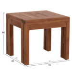 LOUNGE ΣΕΤ KIOTO HM10960 ΤΡΑΠΕΖΑΚΙ & 2 ΠΟΛΥΘΡΟΝΕΣ--ΞΥΛΟ TEAK--ΜΠΕΖ ΜΑΞΙΛΑΡΙΑ - Image 2