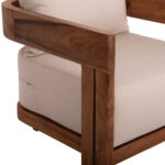 LOUNGE ΣΕΤ KIOTO HM10960 ΤΡΑΠΕΖΑΚΙ & 2 ΠΟΛΥΘΡΟΝΕΣ--ΞΥΛΟ TEAK--ΜΠΕΖ ΜΑΞΙΛΑΡΙΑ - Image 4