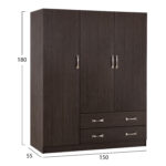 ΝΤΟΥΛΑΠΑ 3ΦΥΛΛΗ CARLY HM384.01 ΜΕ ΔΥΟ ΣΥΡΤΑΡΙΑ ZEBRANO 150X55Χ180Υεκ. - Image 5