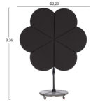 ΟΜΠΡΕΛΑ ΜΕ ΒΑΣΗ ΣΕΙΡΑ CANNOPY (flower) HM21286.01 ΑΛΟΥΜΙΝΙΟ-ΓΡΑΝΙΤΗΣ-ΜΟΛΥΒΙ ΧΡΩΜΑ 2,38x2,2μ - Image 2