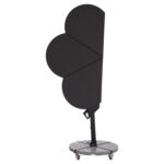 ΟΜΠΡΕΛΑ ΜΕ ΒΑΣΗ ΣΕΙΡΑ CANNOPY (flower) HM21286.01 ΑΛΟΥΜΙΝΙΟ-ΓΡΑΝΙΤΗΣ-ΜΟΛΥΒΙ ΧΡΩΜΑ 2,38x2,2μ - Image 4