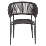 ΠΟΛΥΘΡΟΝΑ ΑΛΟΥΜΙΝΙΟΥ EULO HM5783.21 ΓΚΡΙ-TWISTED RATTAN ΓΚΡΙ 57x63x77Υεκ. - Image 3