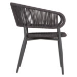 ΠΟΛΥΘΡΟΝΑ ΑΛΟΥΜΙΝΙΟΥ EULO HM5783.21 ΓΚΡΙ-TWISTED RATTAN ΓΚΡΙ 57x63x77Υεκ. - Image 4