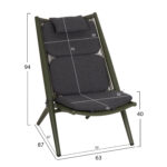 ΠΟΛΥΘΡΟΝΑ RELAX REMUS HM6642.07 ΑΛΟΥΜΙΝΙΟ & ΣΧΟΙΝΙ OLEFIN ΣΕ OLIVE GREEN 63x87x94Υεκ - Image 2