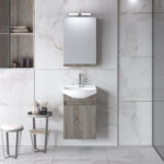 Σετ Έπιπλο Μπάνιου SIENA SONOMA DARK 45  9SSI045SD0W Πάγκο 45x31x60cm, Νιπτήρας 45x37cm