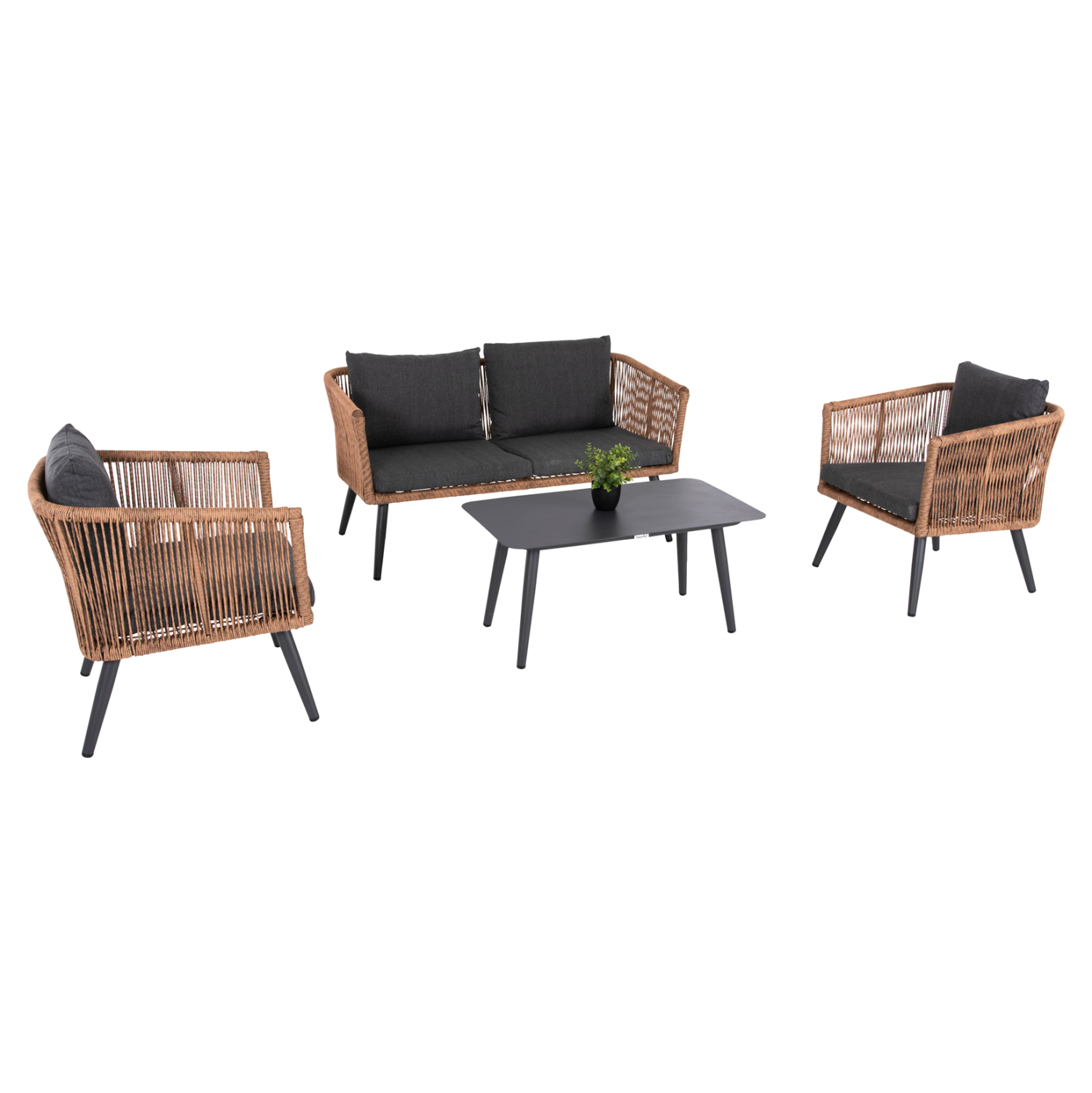 saloni-exchoroy-4tmch-fb9605703-aloymant ΣΑΛΟΝΙ ΕΞ.ΧΩΡΟΥ 4ΤΜΧ FREJA HM6057.03 ΑΛΟΥΜ.ΑΝΘΡΑΚΙ-PE RATTAN ΜΠΕΖ-ΑΝΘΡΑΚΙ ΜΑΞΙΛΑΡΙΑ - Image 1