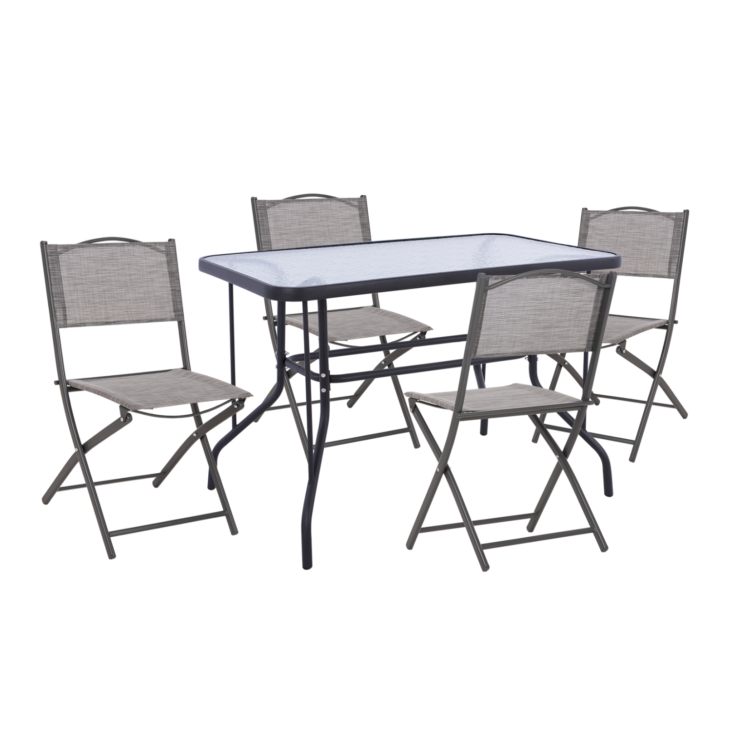 set-exchoroy-5tmch-fb921033-metalliko-tr ΣΕΤ ΕΞ.ΧΩΡΟΥ 5ΤΜΧ MAG HM21033.01 ΤΡΑΠΕΖΙ ADAM & 4 ΠΤΥΣΣΟΜΕΝΕΣ ΚΑΡΕΚΛΕΣ ΓΚΡΙ - Image 1