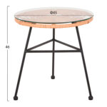 ΣΕΤ ΕΞΩΤΕΡΙΚΟΥ ΧΩΡΟΥ 3ΤΜΧ ALLEGRA HM21047.11 ΜΠΕΖ ΣΥΝΘ.RATTAN-ΜΕΤΑΛΛΟ ΣΕ ΜΑΥΡΟ - Image 2