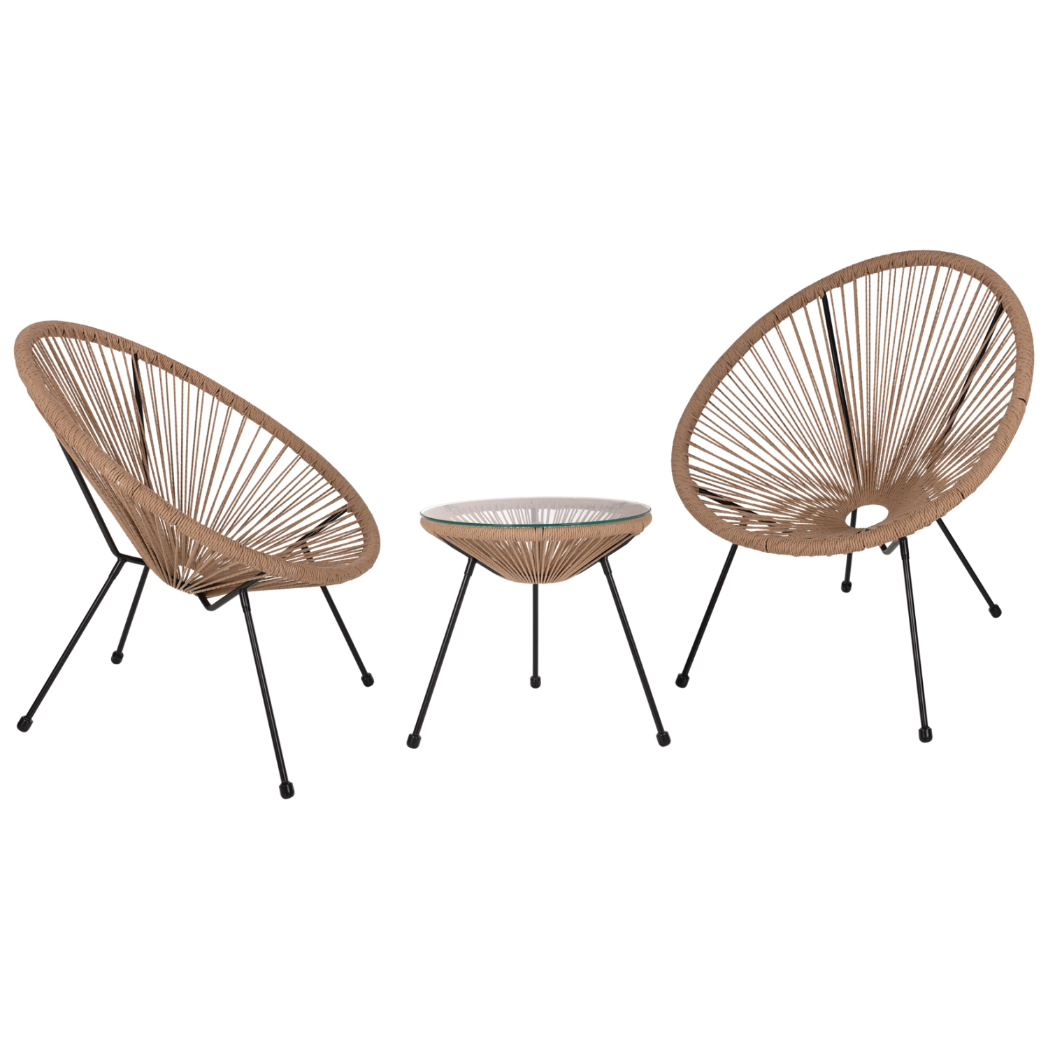 set-exoterikoy-choroy-3tmch-fb921100-twi ΣΕΤ ΕΞΩΤΕΡΙΚΟΥ ΧΩΡΟΥ 3ΤΜΧ ACAPULCO HM21100 TWISTED WICKER-ΜΕΤΑΛΛΟ - Image 1