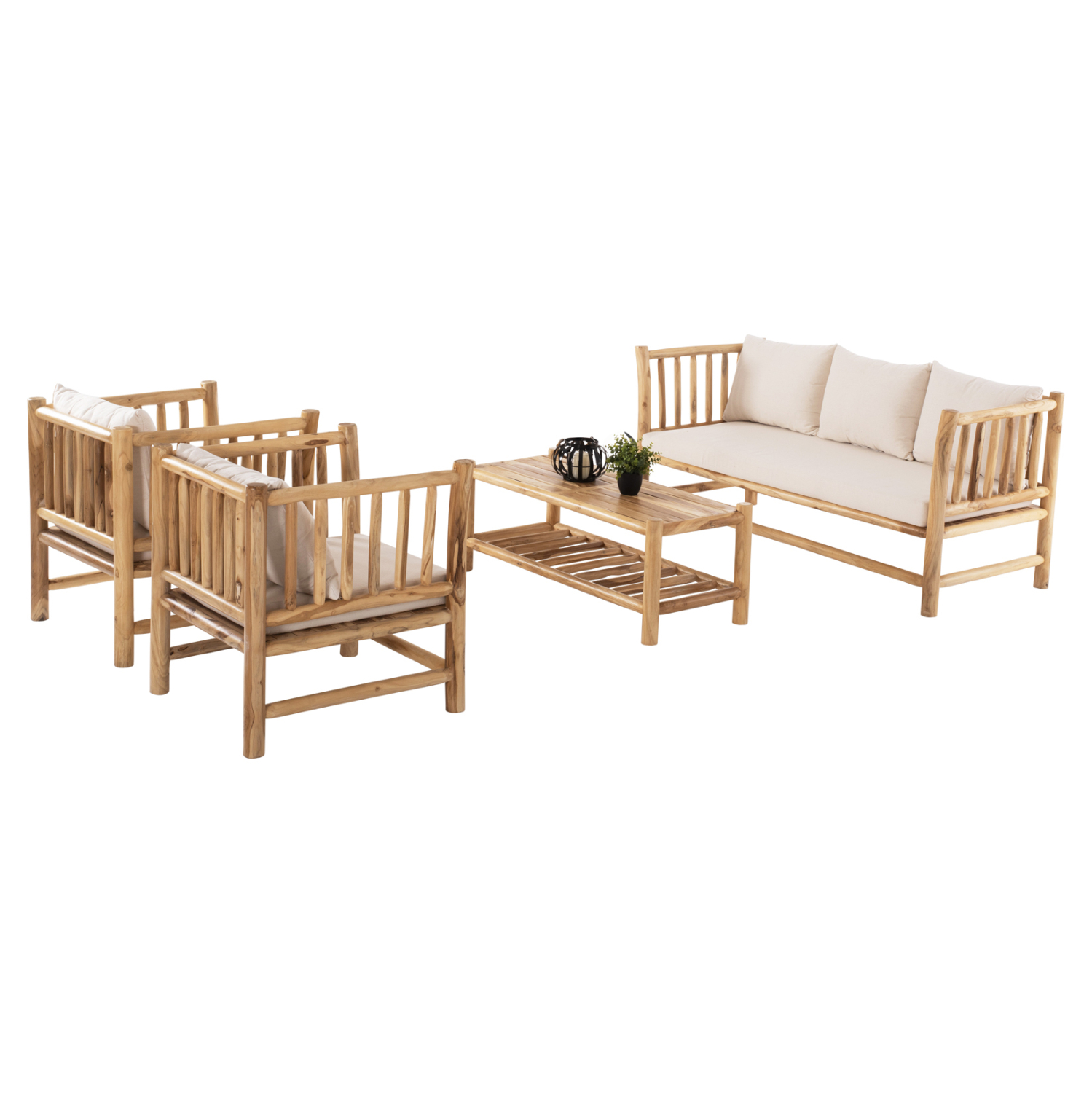 set-saloni-4-tmch-fb99340-apo-masif-xylo ΣΕΤ ΣΑΛΟΝΙ 4ΤΜΧ EDDARD HM9340 ΑΠΟ ΜΑΣΙΦ ΞΥΛΟ TEAK ΦΥΣΙΚΟ - ΛΕΥΚΟ - Image 1
