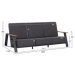 ΣΕΤ ΣΑΛΟΝΙ 4ΤΜΧ LAITH HM6551.01 ΑΛΟΥΜΙΝΙΟ & ΜΑΞΙΛΑΡΙΑ ΓΚΡΙ - Image 3