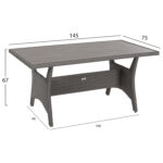 ΣΕΤ ΣΑΛΟΝΙ ΓΩΝΙΑ & ΤΡΑΠΕΖΙ CARSON HM6078.01 ΓΚΡΙ ΣΥΝΘ.RATTAN-ΜΑΞΙΛΑΡΙΑ - Image 3