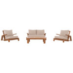 ΣΕΤ ΣΑΛΟΝΙ LOUNGE 4ΤΜΧ MIREX HM6521 ΞΥΛΟ ΑΚΑΚΙΑΣ--ΠΟΛΥΕΣΤΕΡΙΚΑ ΜΑΞΙΛΑΡΙΑ ΕΚΡΟΥ