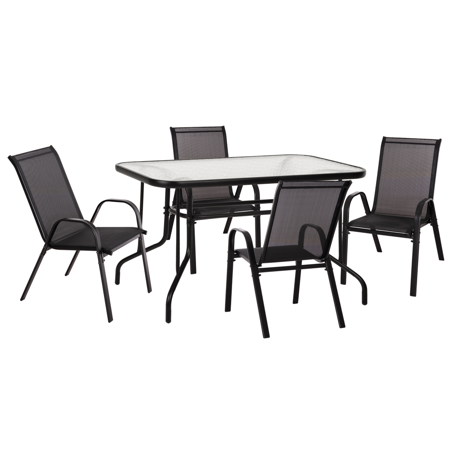 set-trapezarias-5tmch-fb91089603-trapezi ΣΕΤ ΤΡΑΠΕΖΑΡΙΑΣ 5ΤΜΧ ADAM HM10896.03 ΤΡΑΠΕΖΙ 120x70εκ & 4 ΠΟΛΥΘΡΟΝΕΣ--ΜΑΥΡΟ - Image 1