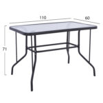 ΣΕΤ ΤΡΑΠΕΖΑΡΙΑΣ 5ΤΜΧ ADAM HM10897.01 ΤΡΑΠΕΖΙ 110x60εκ & 4 ΠΟΛΥΘΡΟΝΕΣ--ΓΚΡΙ - Image 2