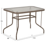 ΣΕΤ ΤΡΑΠΕΖΑΡΙΑΣ 5ΤΜΧ ADAM HM10897.04 ΤΡΑΠΕΖΙ 110x60εκ & 4 ΠΟΛΥΘΡΟΝΕΣ--ΣΑΜΠΑΝΙ - Image 2