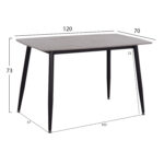 ΣΕΤ ΤΡΑΠΕΖΑΡΙΑΣ 5ΤΜΧ RAVEN HM21068.03 ΚΕΡΑΜΙΚΟ TOP ΓΚΡΙ ΜΑΡΜΑΡΟ--ΓΚΡΙ ΥΦΑΣΜΑ - Image 2