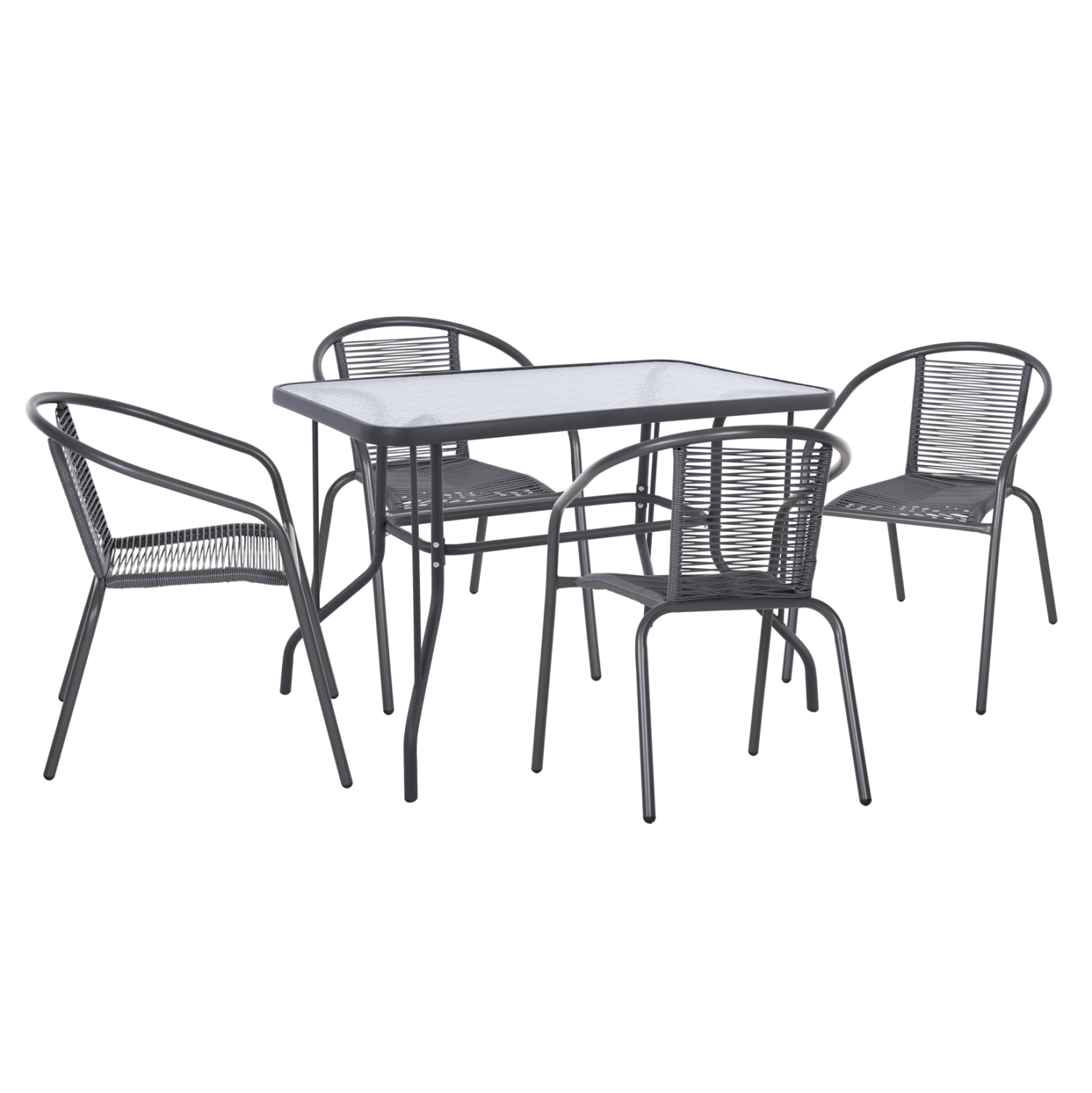 set-trapezarias-5tmch-fb921222-karekles- ΣΕΤ ΤΡΑΠΕΖΑΡΙΑΣ 5ΤΜΧ SWIFTER HM21222 ΚΑΡΕΚΛΕΣ ΜΕΤΑΛΙΚΕΣ & ΤΡΑΠΕΖΙ 110x60 ΓΚΡΙ - Image 1